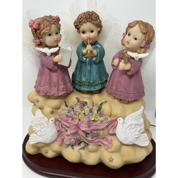 Eleco Fiber Optic Kid Angesl 14” Christmas Lighted Change Color Indoor Decor - Picture 3 of 9